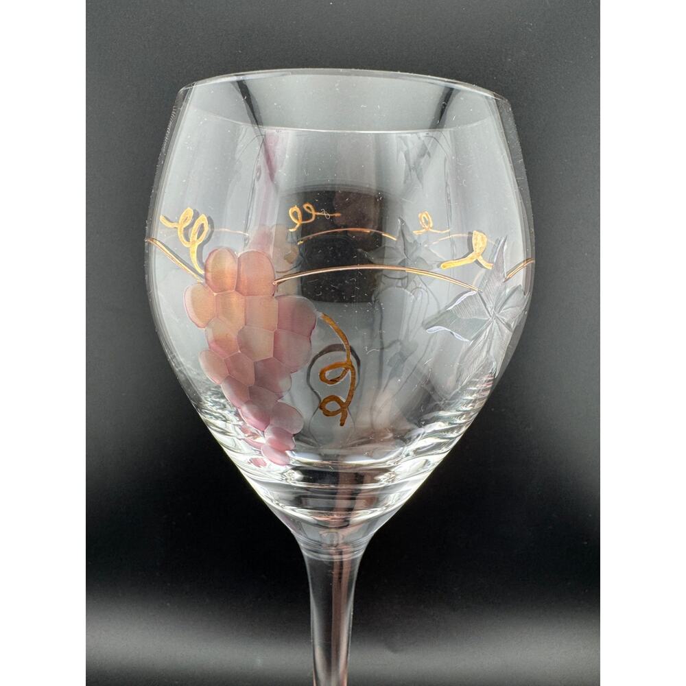 2 Rosenberg Romanian crystal wine glasses